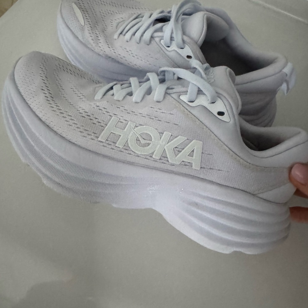 Hoka Women's Sneakers Light Gray White - Picture 2 of 5